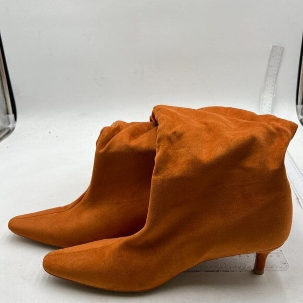 Women Comfortable Low Heel Pull on Stylish Knee High Boots Square Toe Brown - Picture 3 of 7